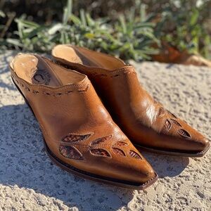 Charlie Horse booties leaf cutouts size 7B handcrafted in Brazil coastal cowgirl